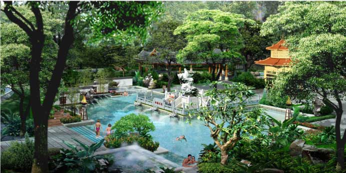 温泉旅游综合体重庆万州长滩森林温泉度假区