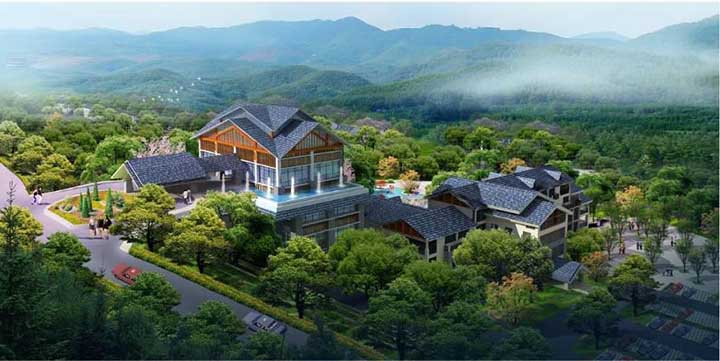 森林旅游规划设计院完成温泉酒店度假区旅游规划效果图