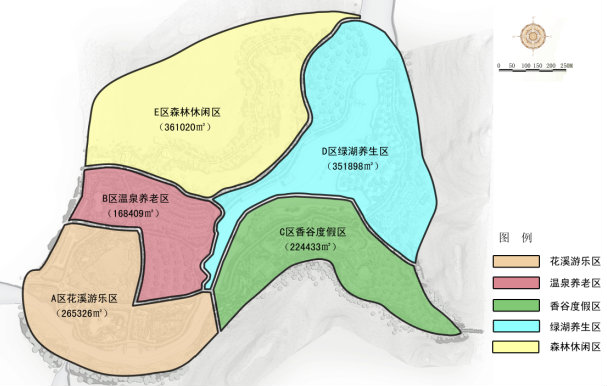 度假综合体项目旅游规划公司功能分区旅游规划图