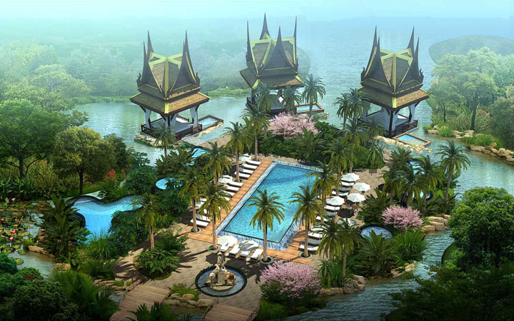度假地产项目旅游策划咨询公司完成泰国馆旅游规划效果图