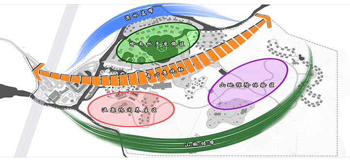 林丰温泉旅游规划升级分区图