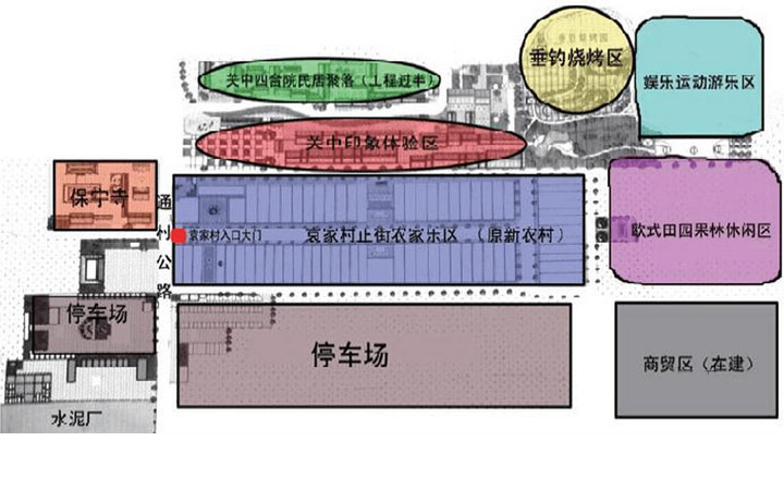 袁家村旅游策划空间布局图