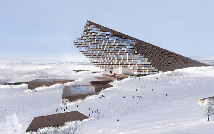 湿地旅游规划设计院完成冰川酒店旅游规划效果图