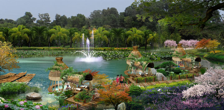 森林主题温泉——广东佛山美的鹭湖半山温泉