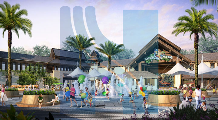 苏州乐园森林水世界水舞派对广场旅游规划设计效果图
