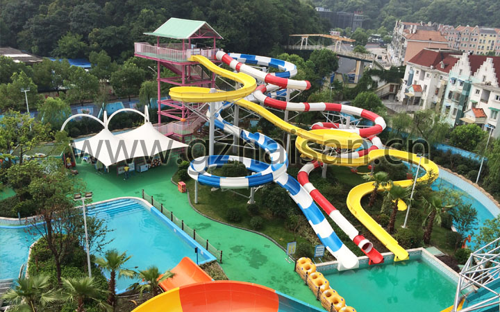 水主题公园项目旅游规划设计公司:浙江杭州浪浪浪水公园螺旋滑道