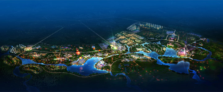北京延庆野鸭湖国际度假区旅游规划设计鸟瞰图